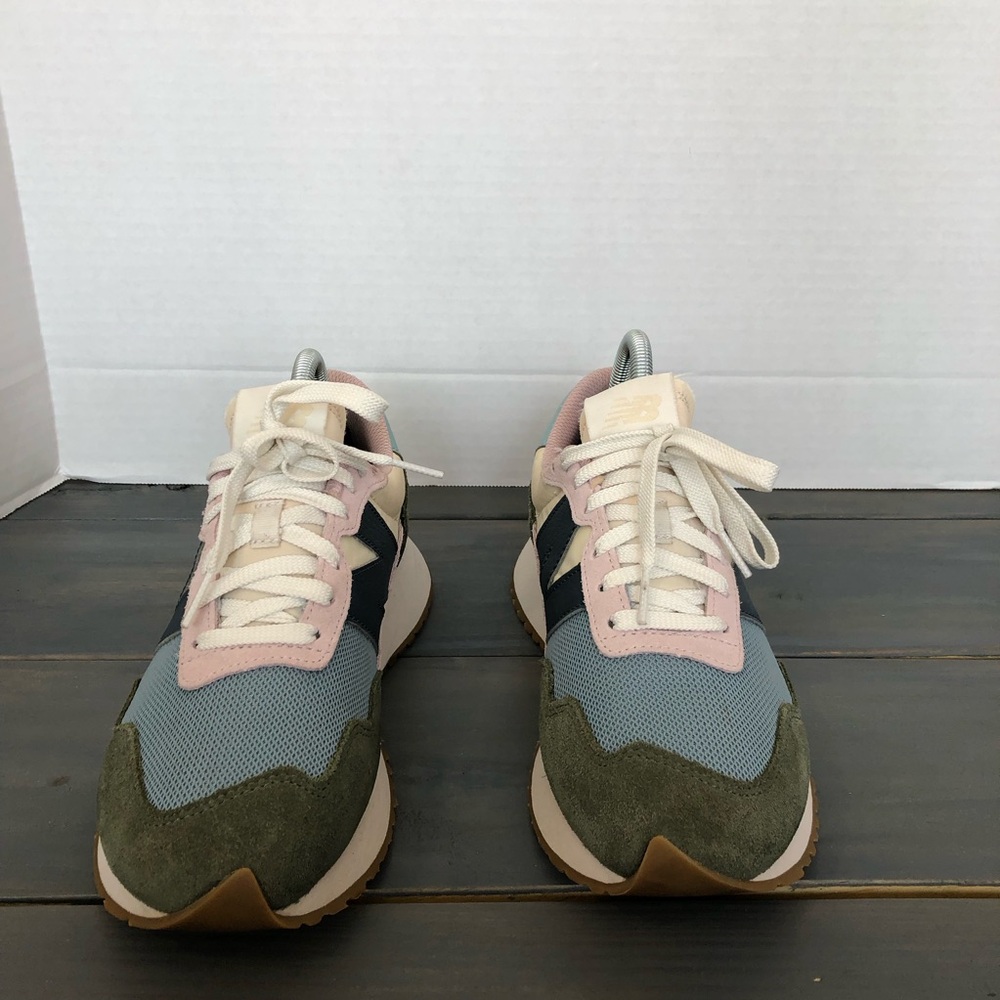 New Balance 237 Women’s Pastel Blue Pink Olive Retro Runner Sneakers - Picture 2 of 10